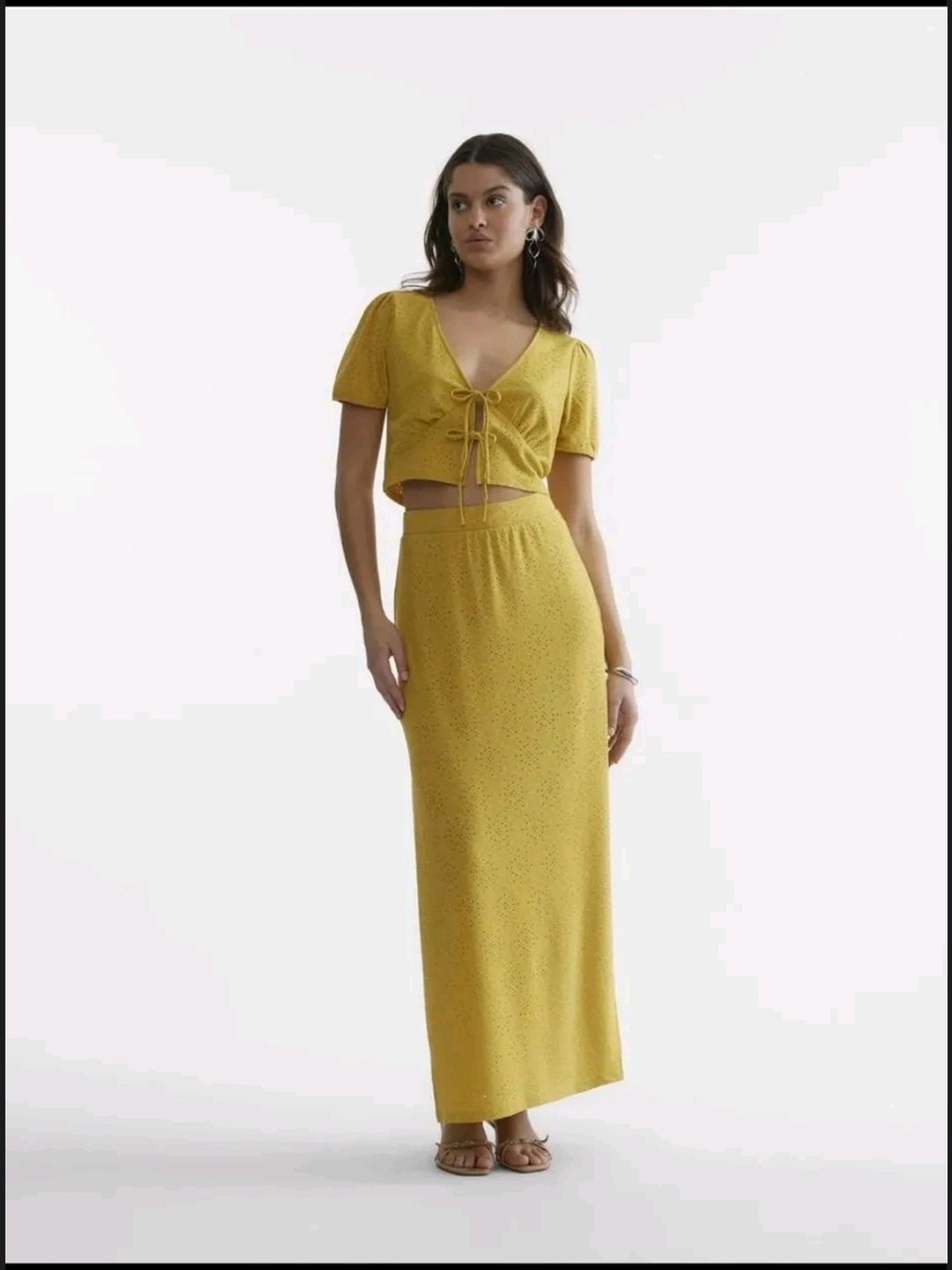 High-Waist Yellow Maxi Skirt - Lightweight Summer Essential